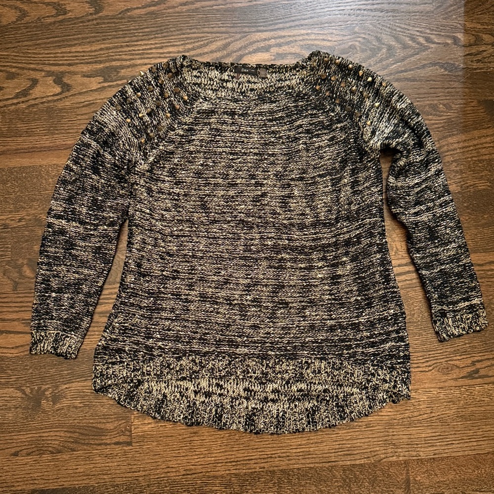 Dex Black and Gold Knit Sweater